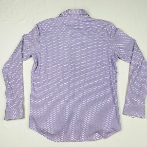 Buttercloth Icy Cotton Purple Geometric Print Button Down Shirt Mens Medium Reg - Picture 6 of 7